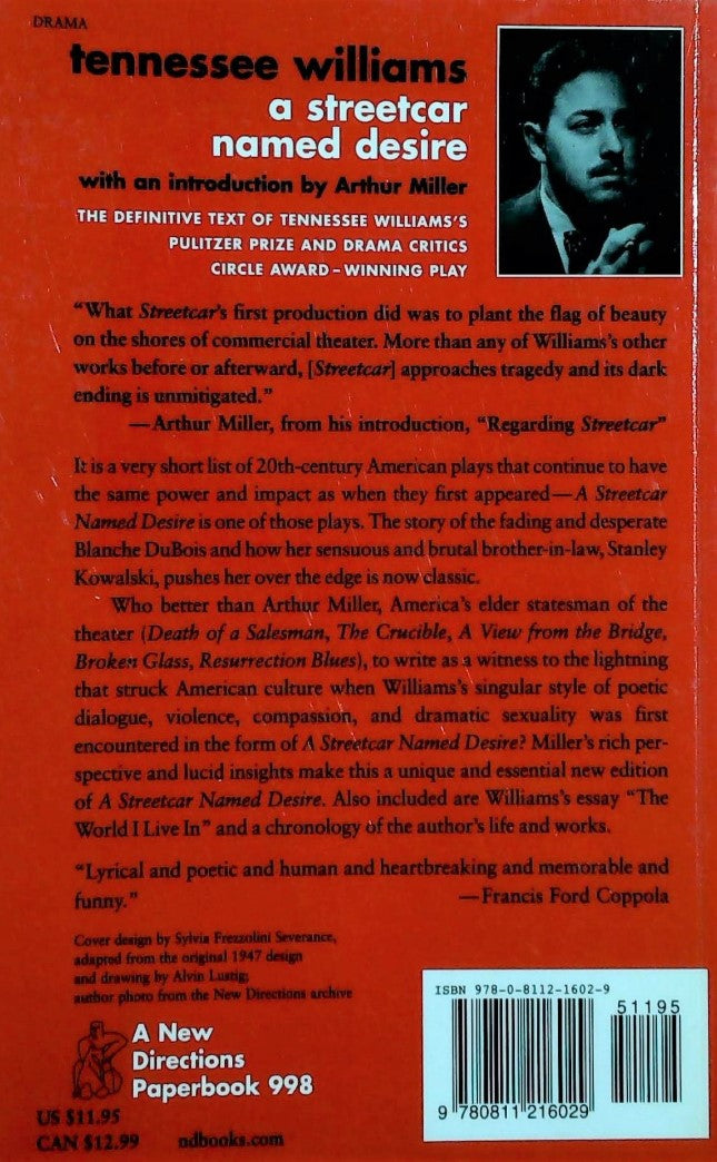 Livre A Streetcar Named Desire - Tennessee Williams (Livre d'occasion) - ISBN 0811216020