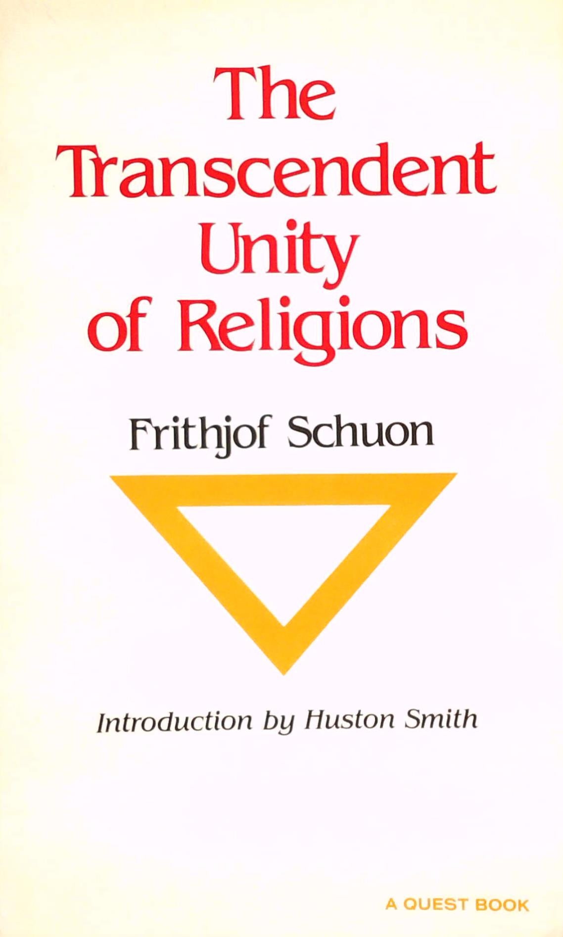 Livre The Transcendent Unity of Religions (Frithjof Schuon) (Livre d'occasion) - ISBN 0835605876