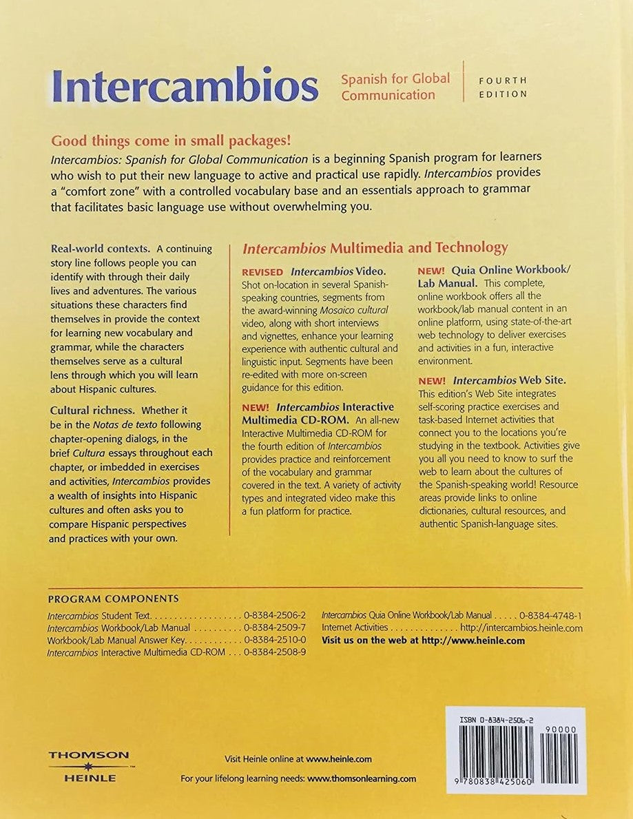 Intercambios : Spanish For Global Communication (4th Edition) (Guiomar Borràs A.)