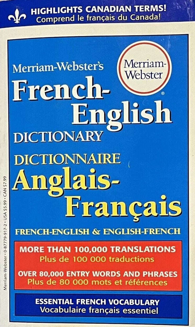 Livre Merriam-Webster's French-English Dictionary - Merriam-Webster (Livre d'occasion) - ISBN 087...