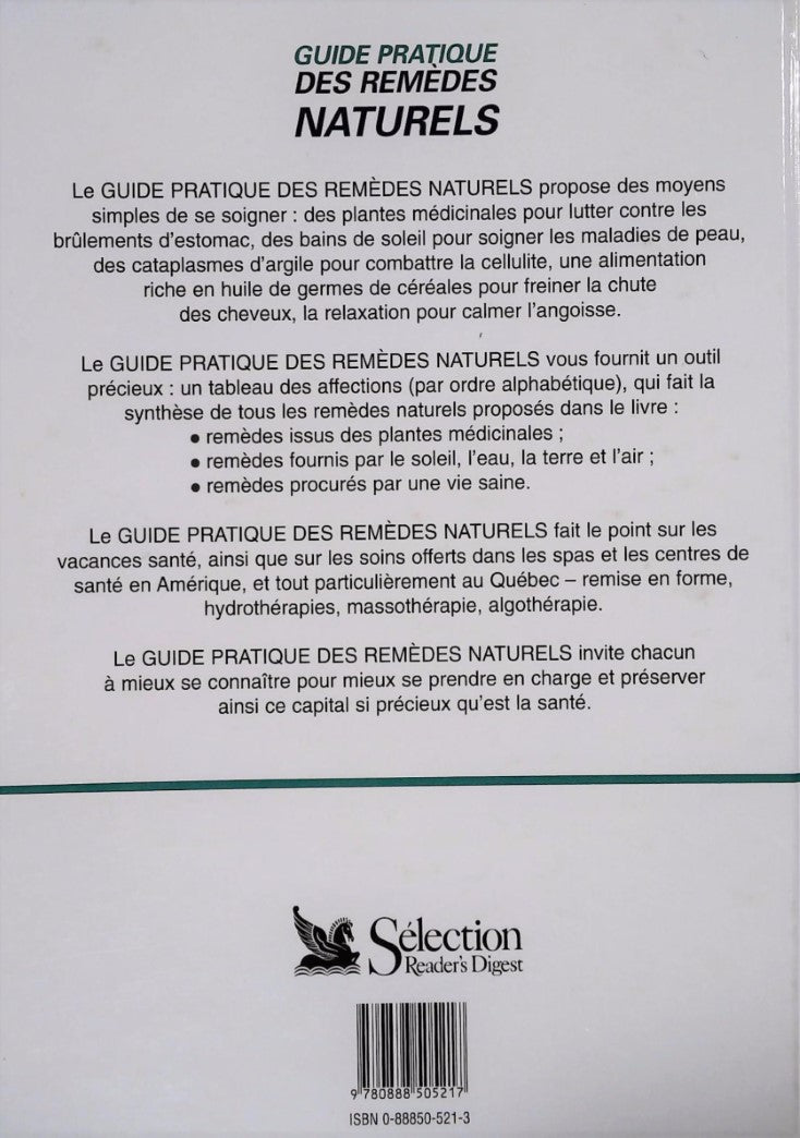 Livre Guide pratique des remèdes naturels - Collectif (Livre d'occasion) - ISBN 0888505213