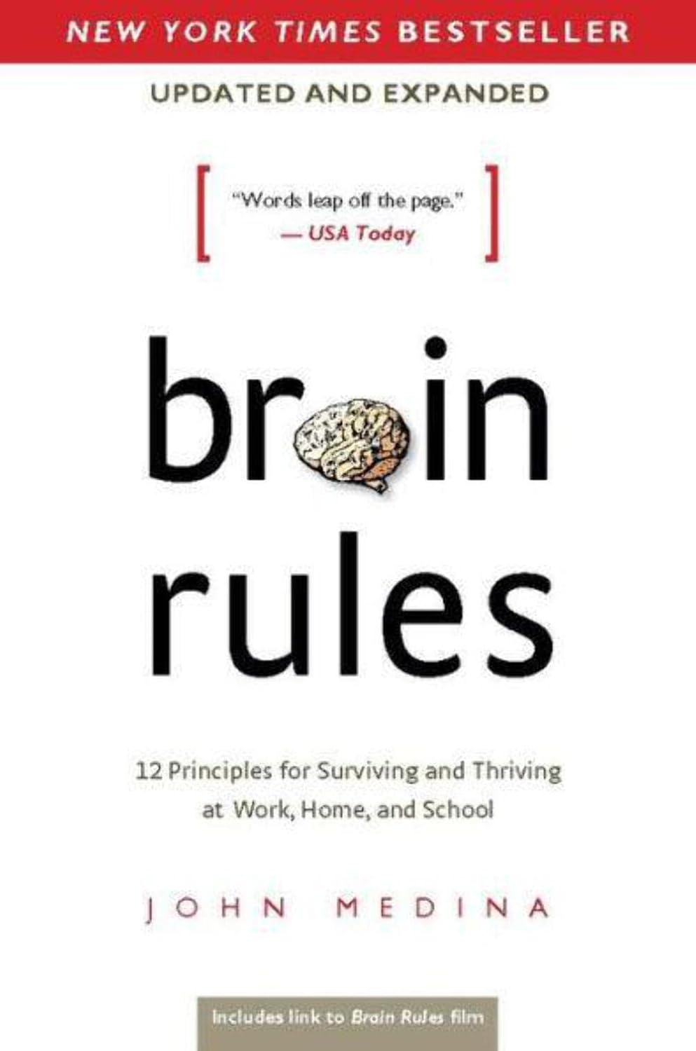 Livre Brain Rules (Updated and Expanded): 12 Principles for Surviving and Thriving at Work, Home,...