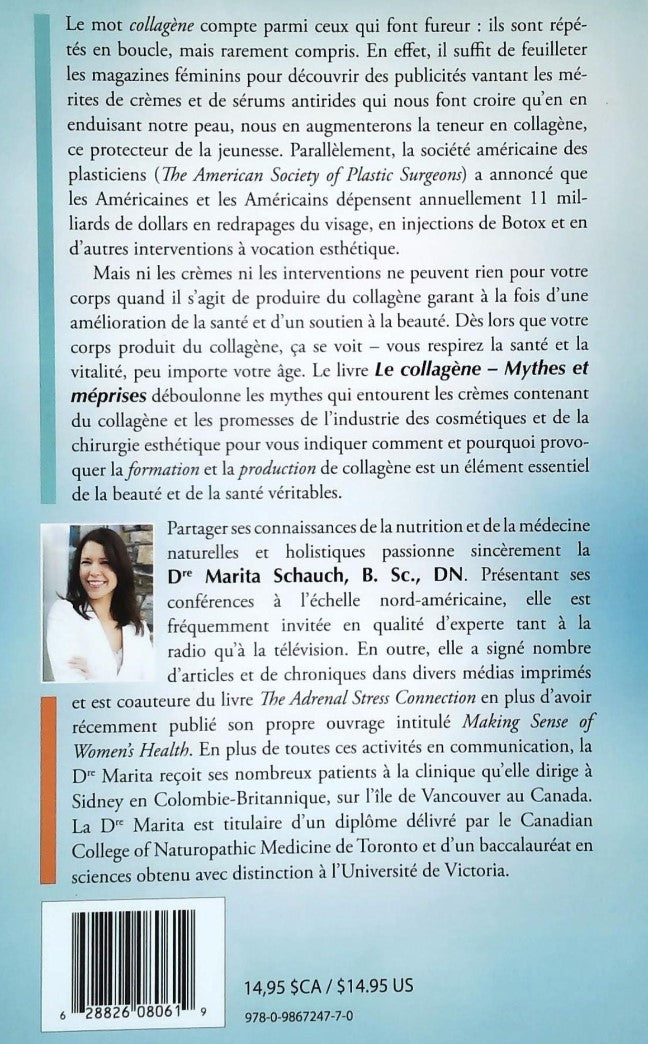 Livre Le collagène : Mythes et méprises - Dre Marita Schauch (Livre d'occasion) - ISBN 0986724777