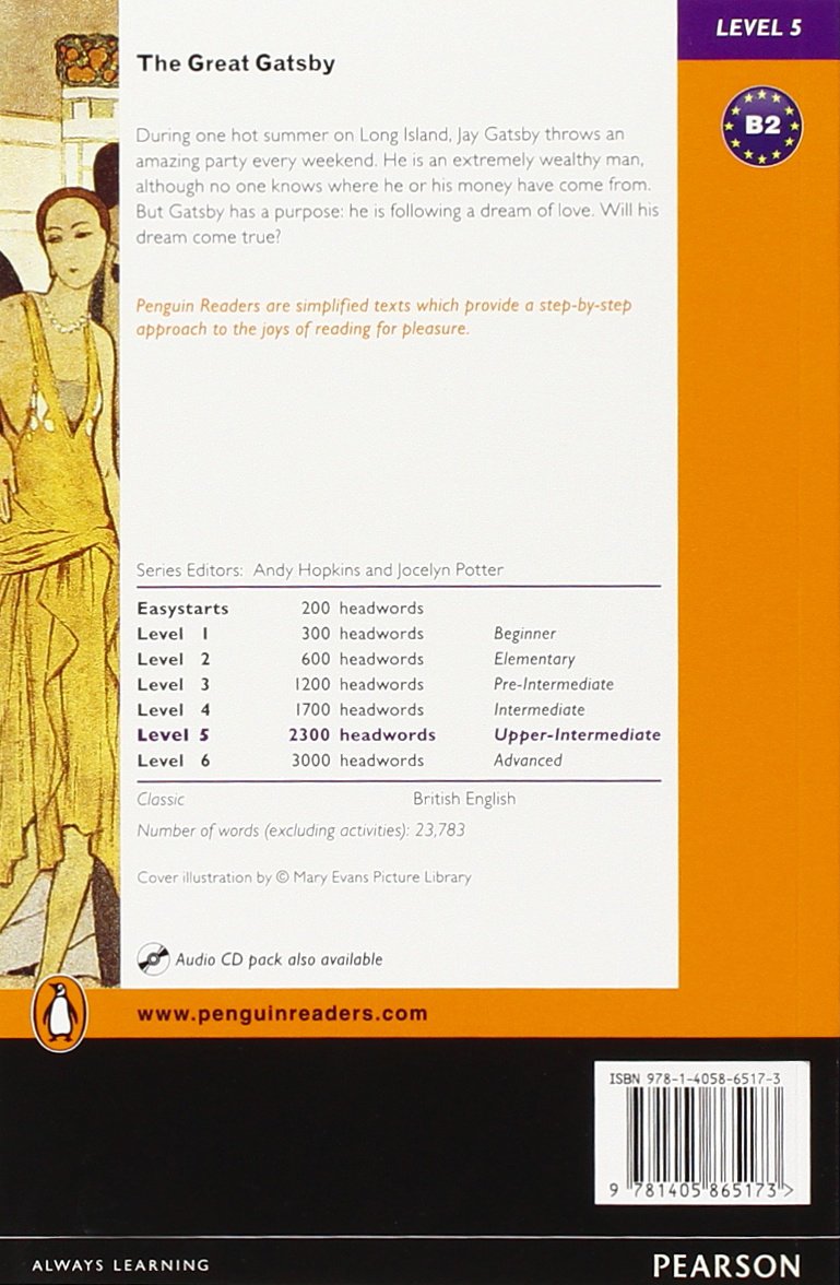 Livre The Great Gatsby - F. Scott Fitzgerald (Livre d'occasion) - ISBN 1405865172