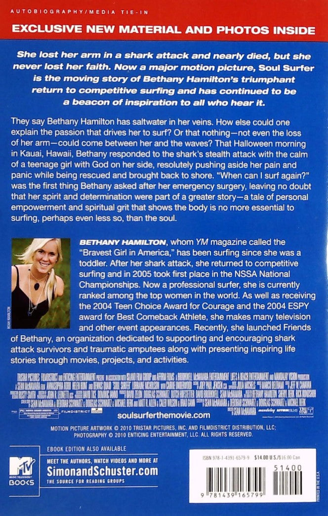 Livre Soul Surfer - Movie Tie-In: A True Story of Faith, Family, and Fighting to Get Back on the ...