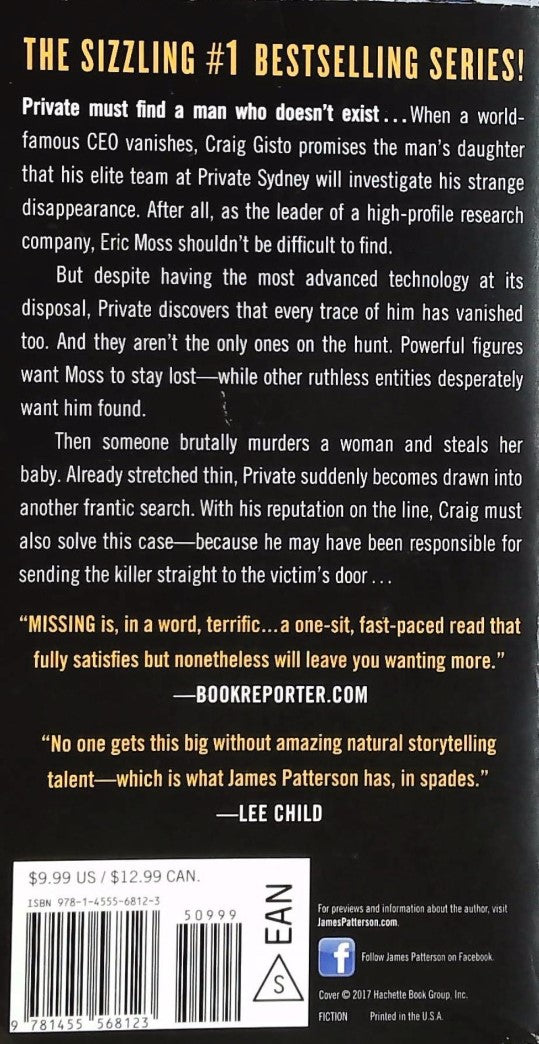 Livre Missing - James Patterson (Livre d'occasion) - ISBN 1455568120