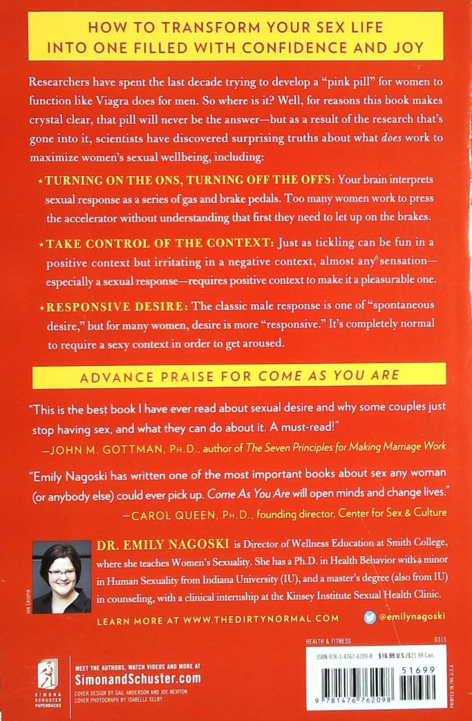 Livre Come as You Are: The Surprising New Science that Will Transform Your Sex Life - Emily Nagos...