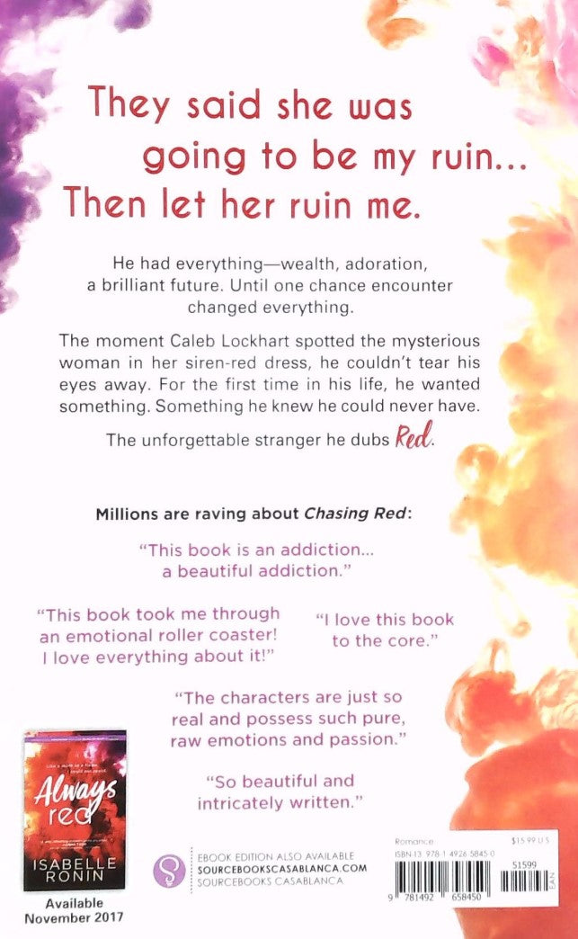 Livre Chasing Red - Isabelle Ronin (Livre d'occasion) - ISBN 1492658456