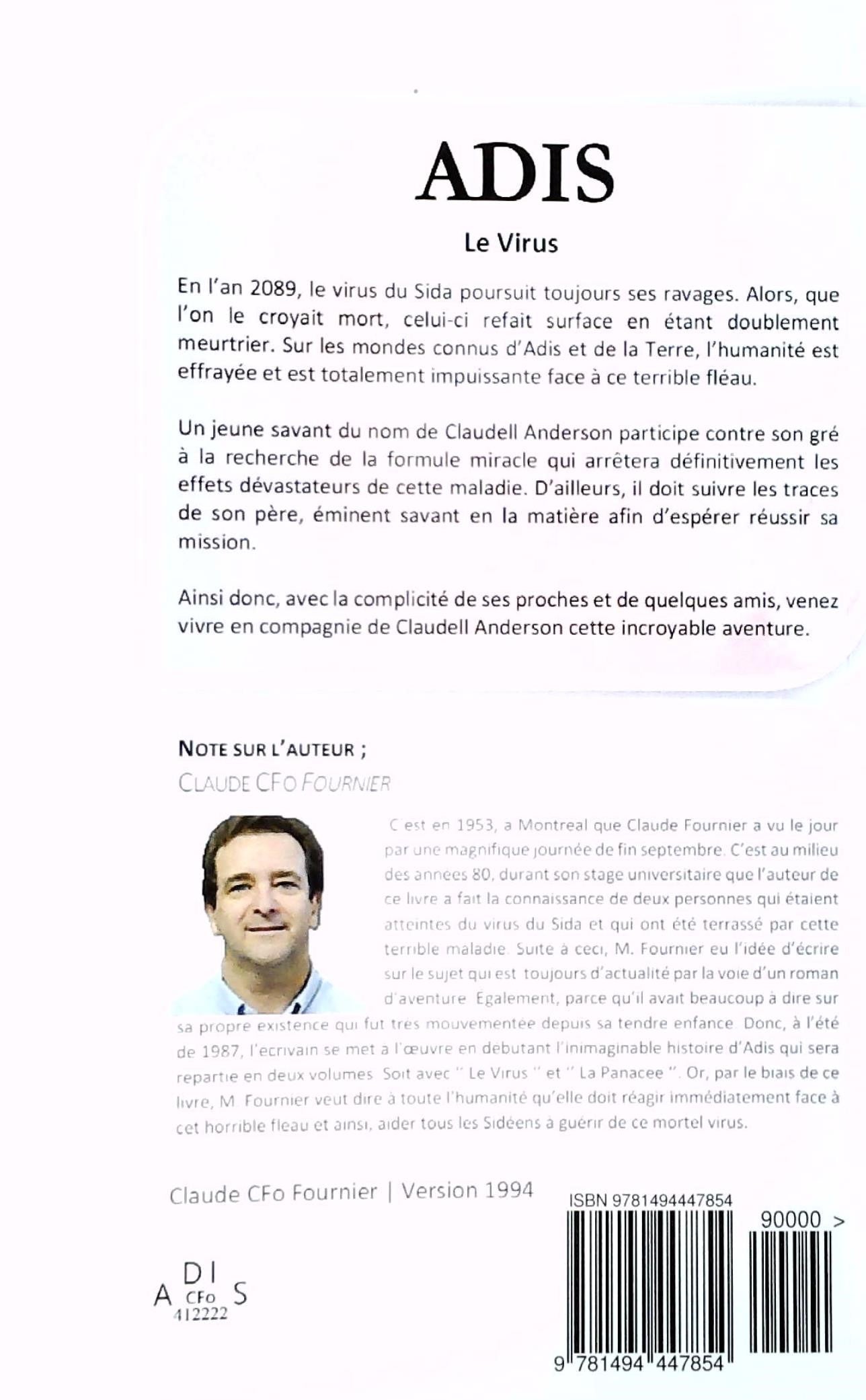 Livre ADIS : Le virus - Claude Cfo Fournier (Livre d'occasion)