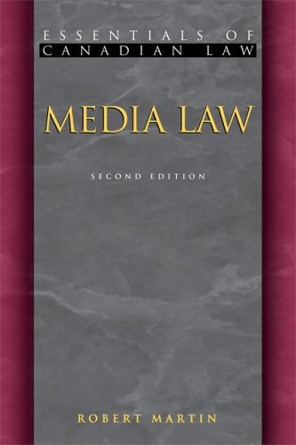 Livre Media Law (Robert Martin) (Livre d'occasion) - ISBN 1552210758