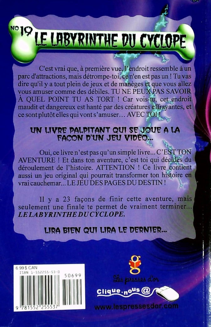 Votre Passepeur pour un horrible cauchemar # 19 : Le labyrinthe du cyclope (Richard Petit)