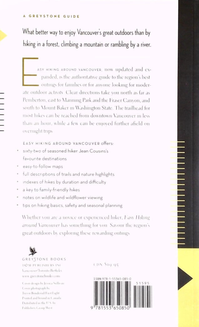 Livre Easy Hiking Around Vancouver (An All-Season Guide) - Jean Cousins (Livre neuf) - ISBN 15536...