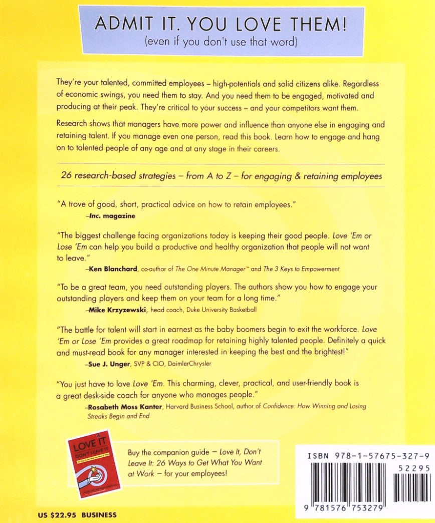 Livre Love 'Em or Lose 'Em: Getting Good People to Stay - Beverly Kaye (Livre d'occasion) - ISBN ...