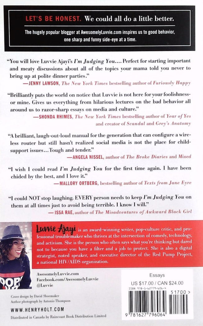 Livre I'm Judging You: The Do-Better Manual - Luvvie Ajayi (Livre d'occasion) - ISBN 1627796061