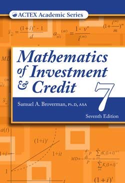 Livre Mathematics of Investment & Credit (7th Edition) - Samuel A. Broverman (Livre d'occasion) -...