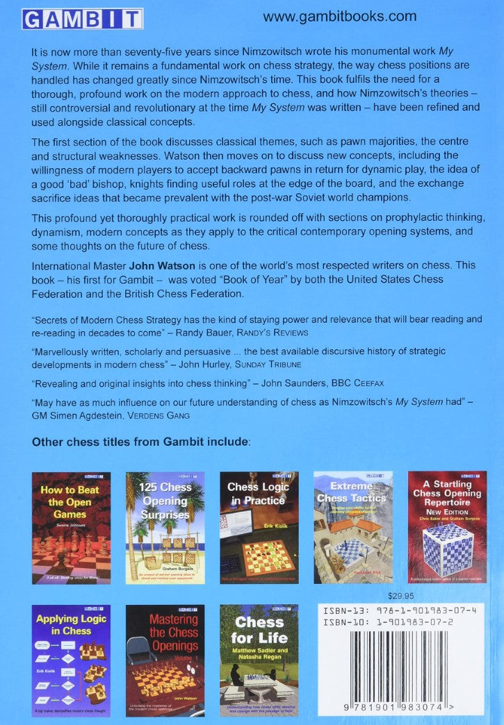 Livre Secrets of Modern Chess Strategy: Advances since Nimzowitsch - John Watson (Livre d'occasio...