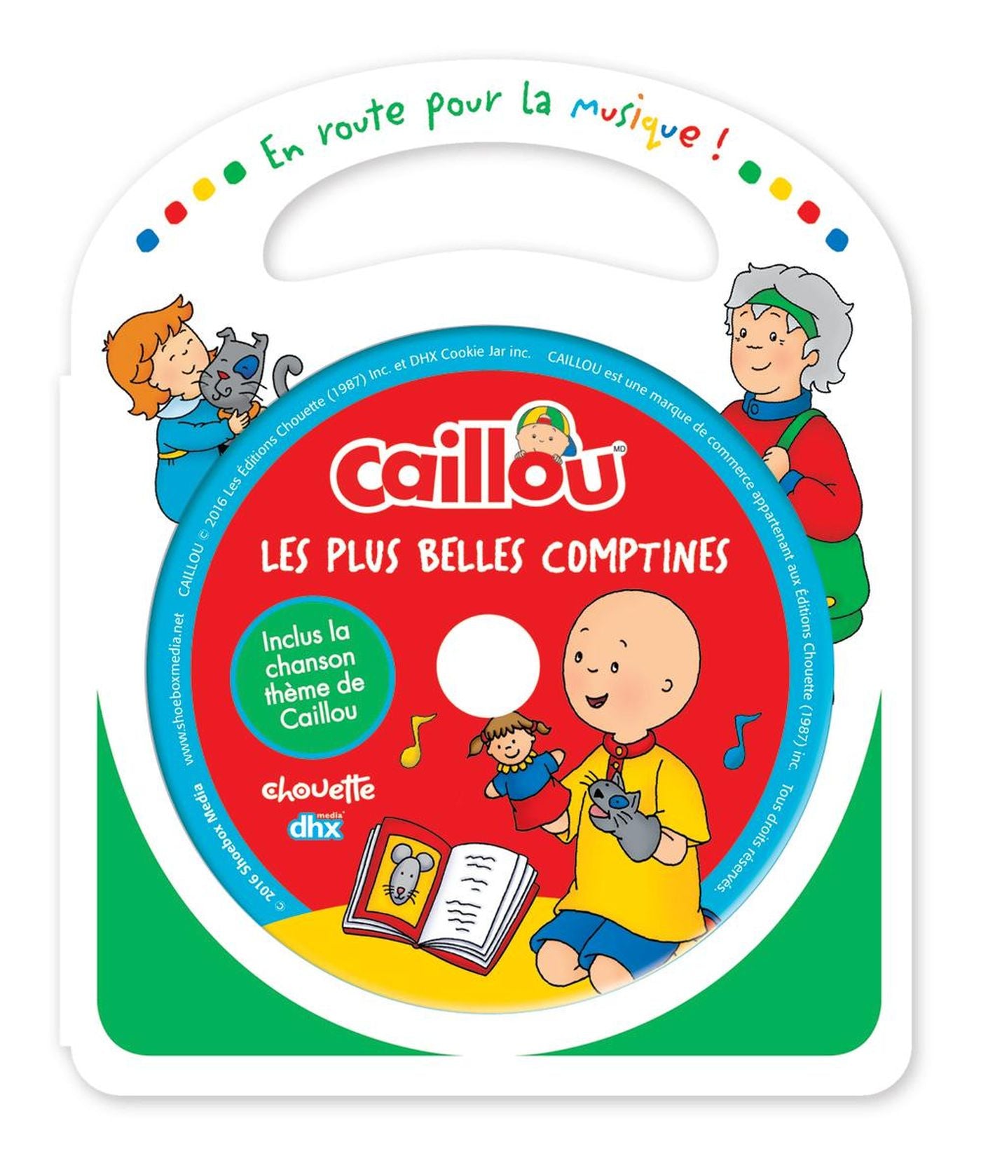 Livre En route pour la musique! : Caillou : Les plus belles comptines (avec CD Audio)...