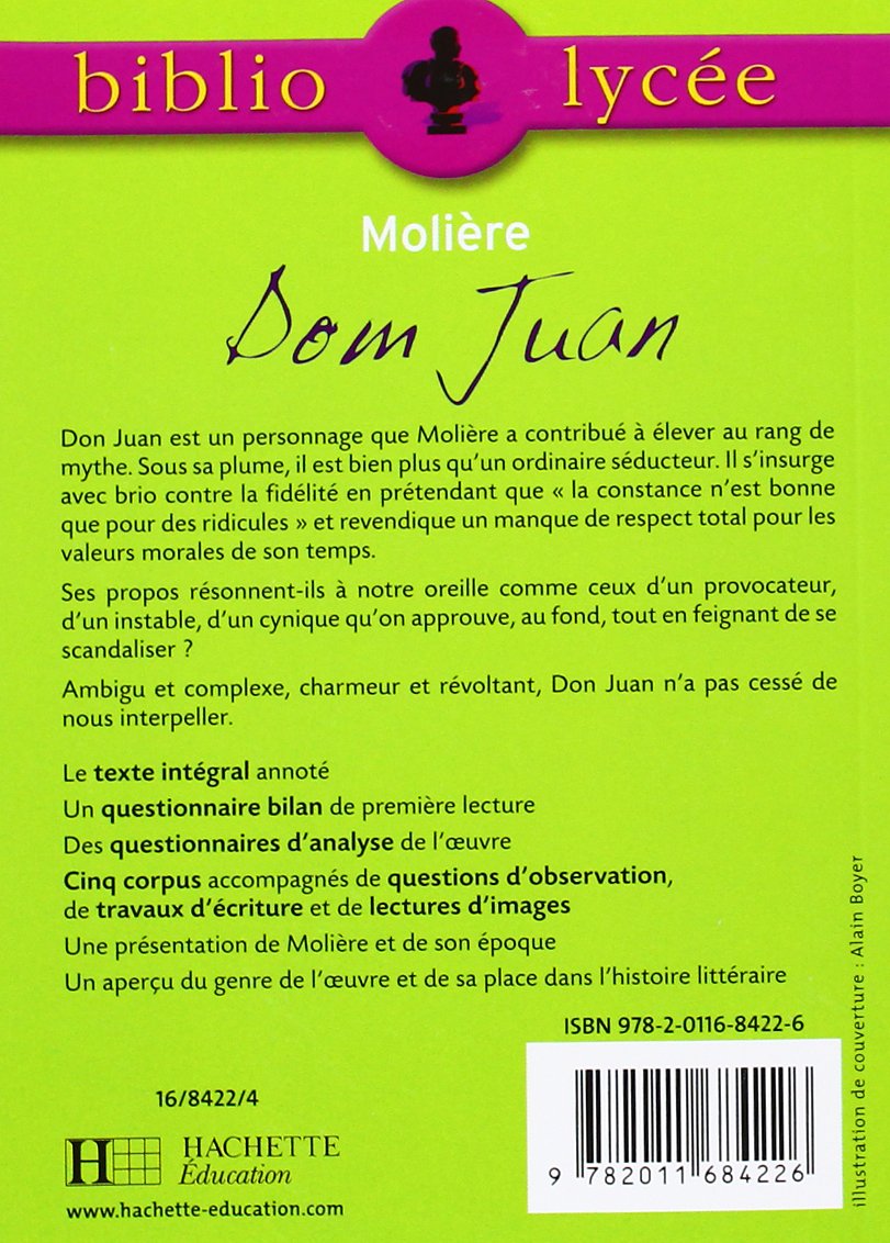 Livre Dom Juan - Molière (Livre d'occasion) - ISBN 2011684226
