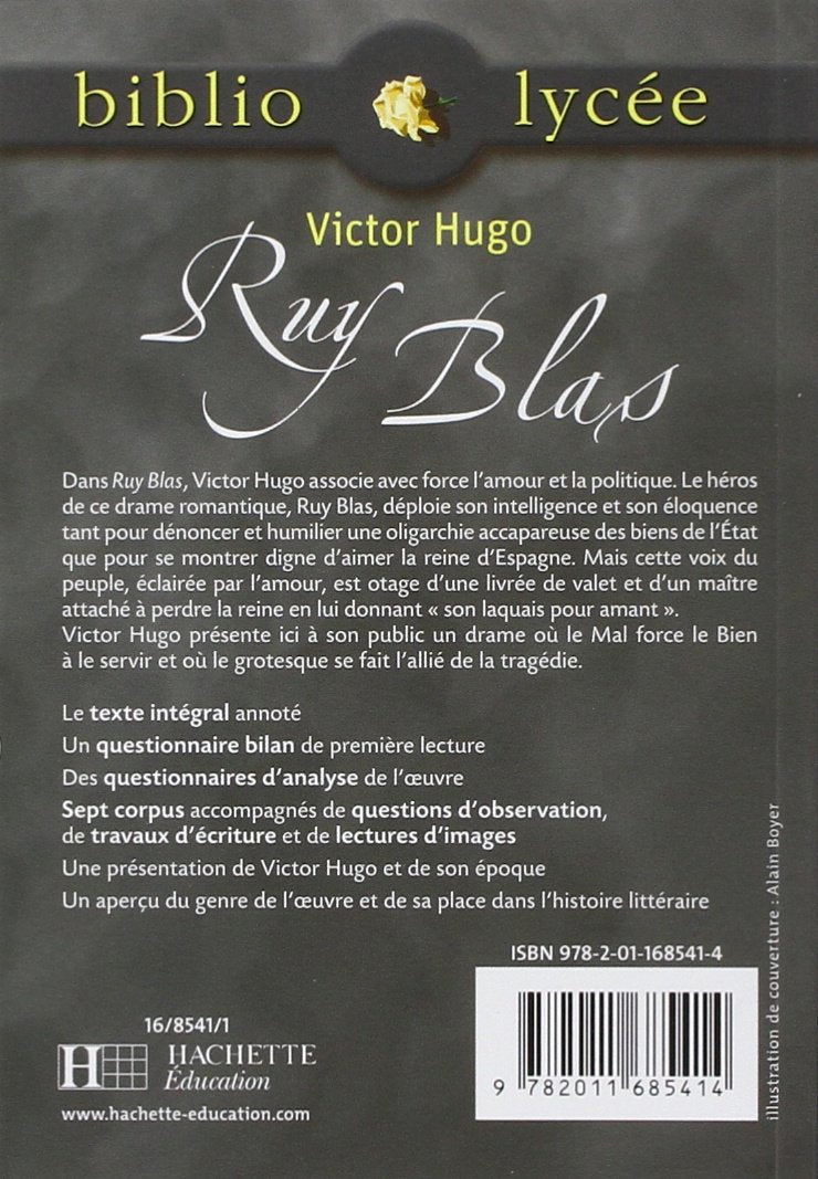 Livre Ruy Blas - Victor Hugo (Livre neuf) - ISBN 2011685419