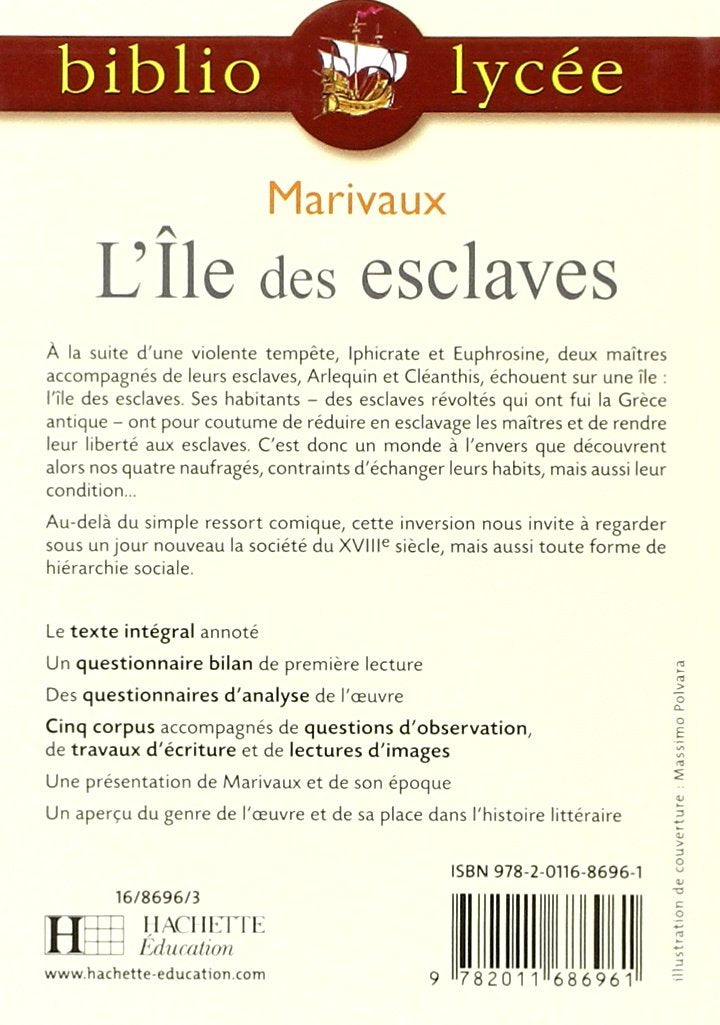 Livre L'Île des esclaves - Marivaux (Livre d'occasion) - ISBN 2011686962