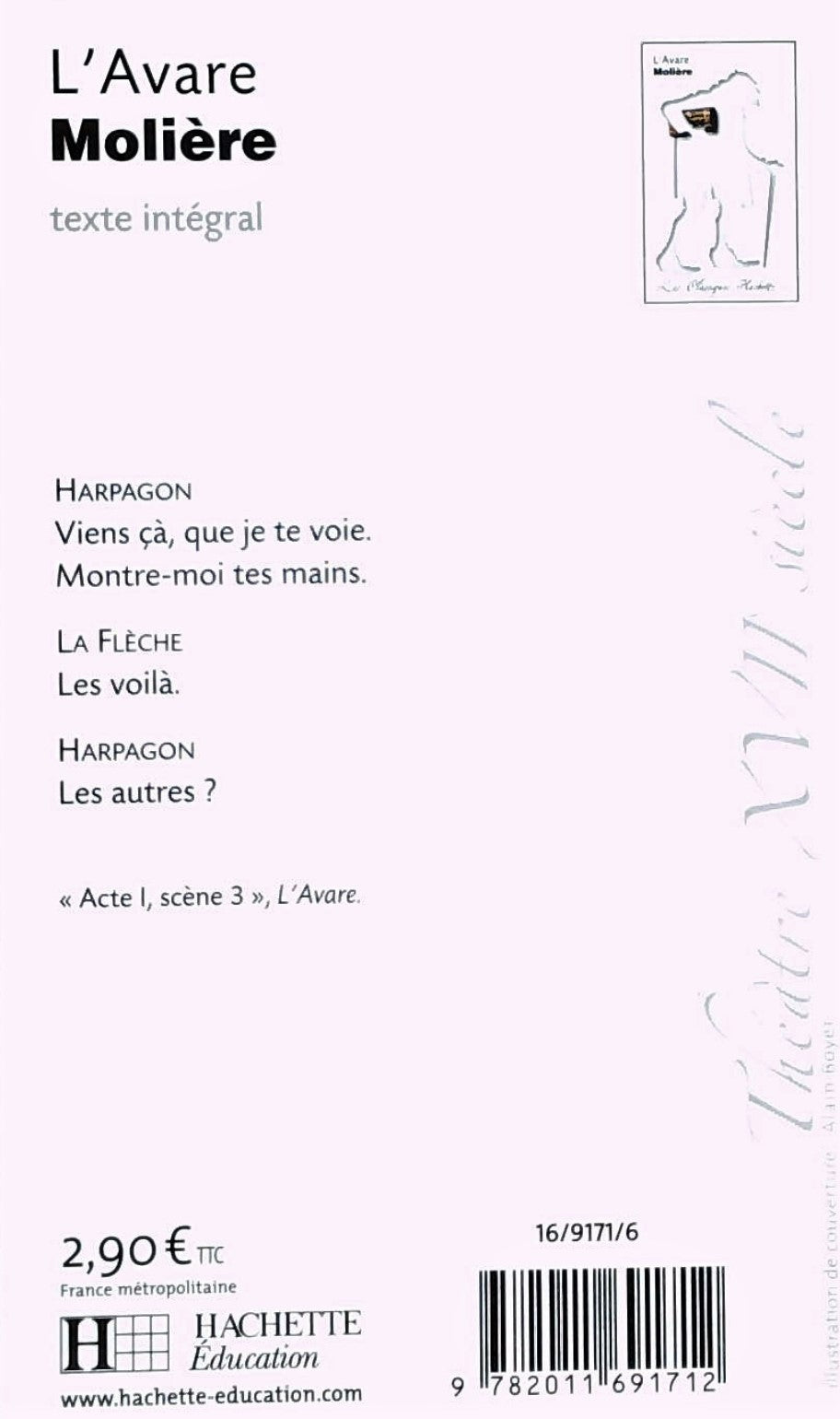 Livre L'avare - Molière (Livre neuf) - ISBN 2011691710