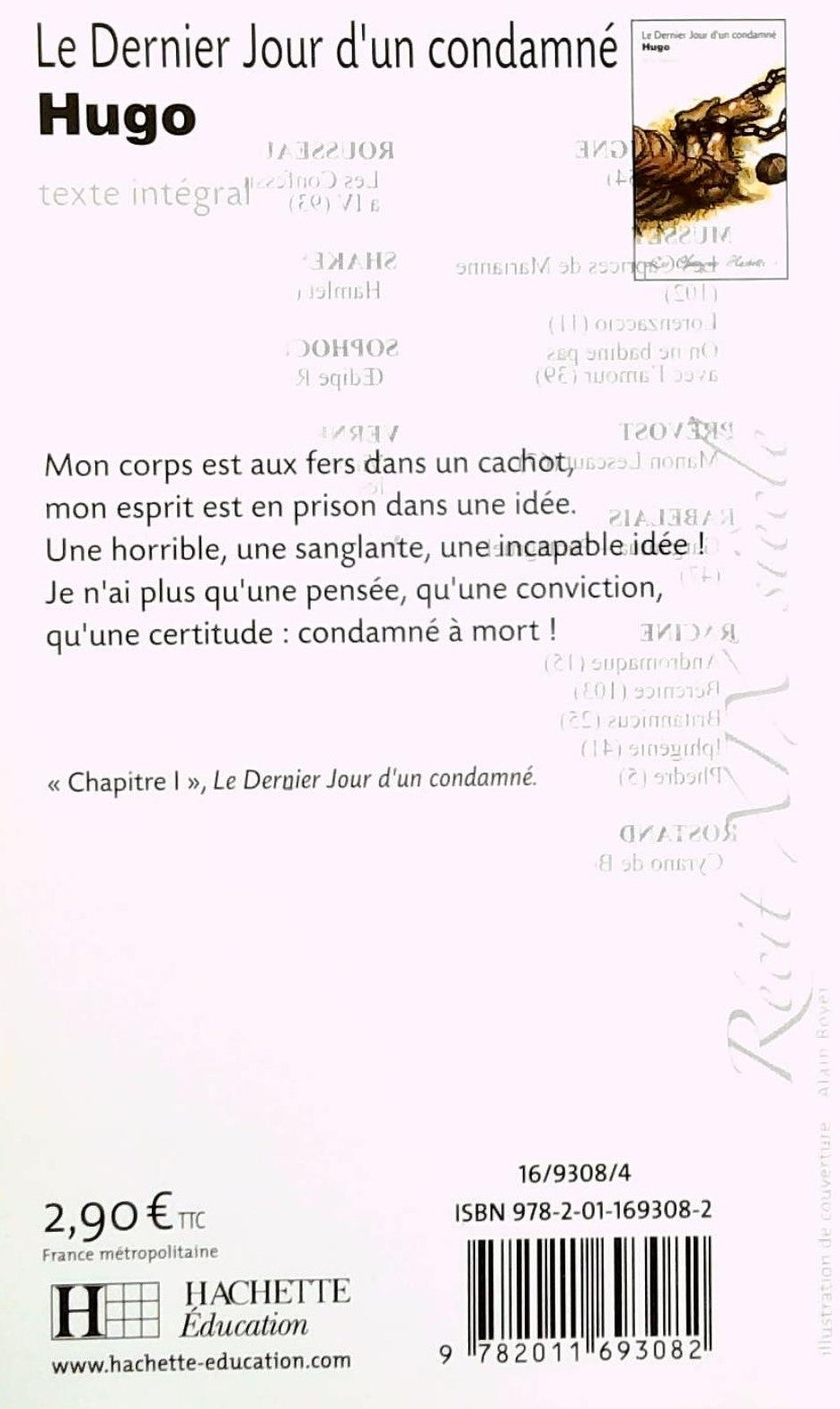 Livre Le dernier jour d'un condamné - Victor Hugo (Livre d'occasion) - ISBN 201169308X