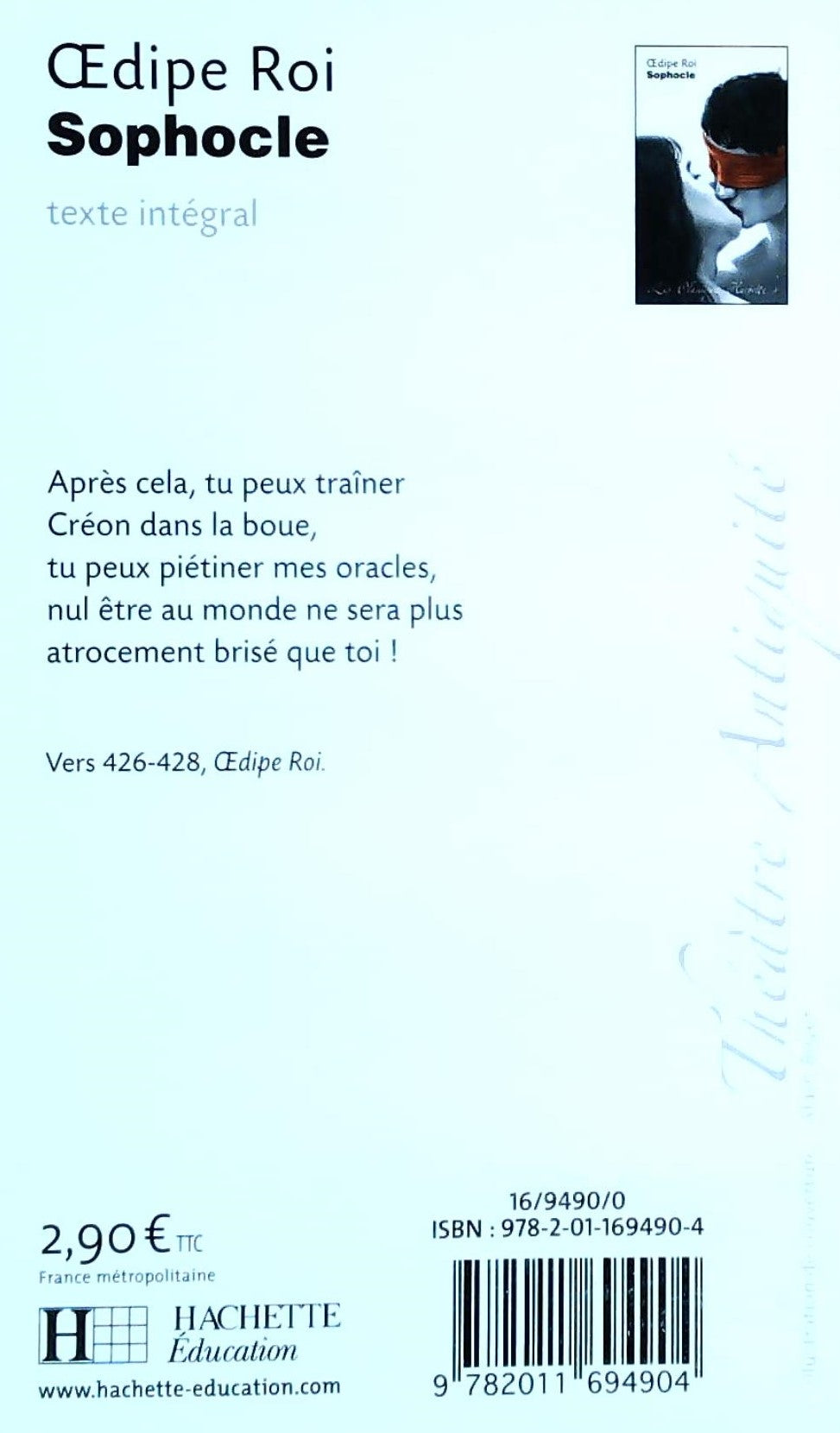 Les classiques Hachette # 55 : Sophocle (Oedipe Roi)