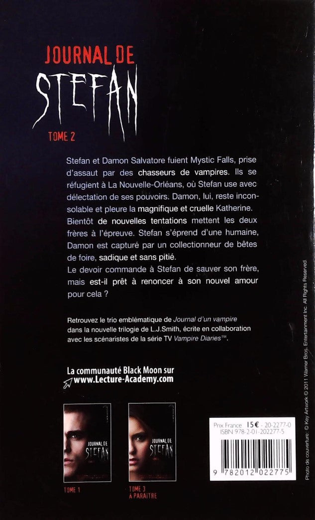 Livre La soif de sang - L.J. Smith (Livre d'occasion) - ISBN 2012022774
