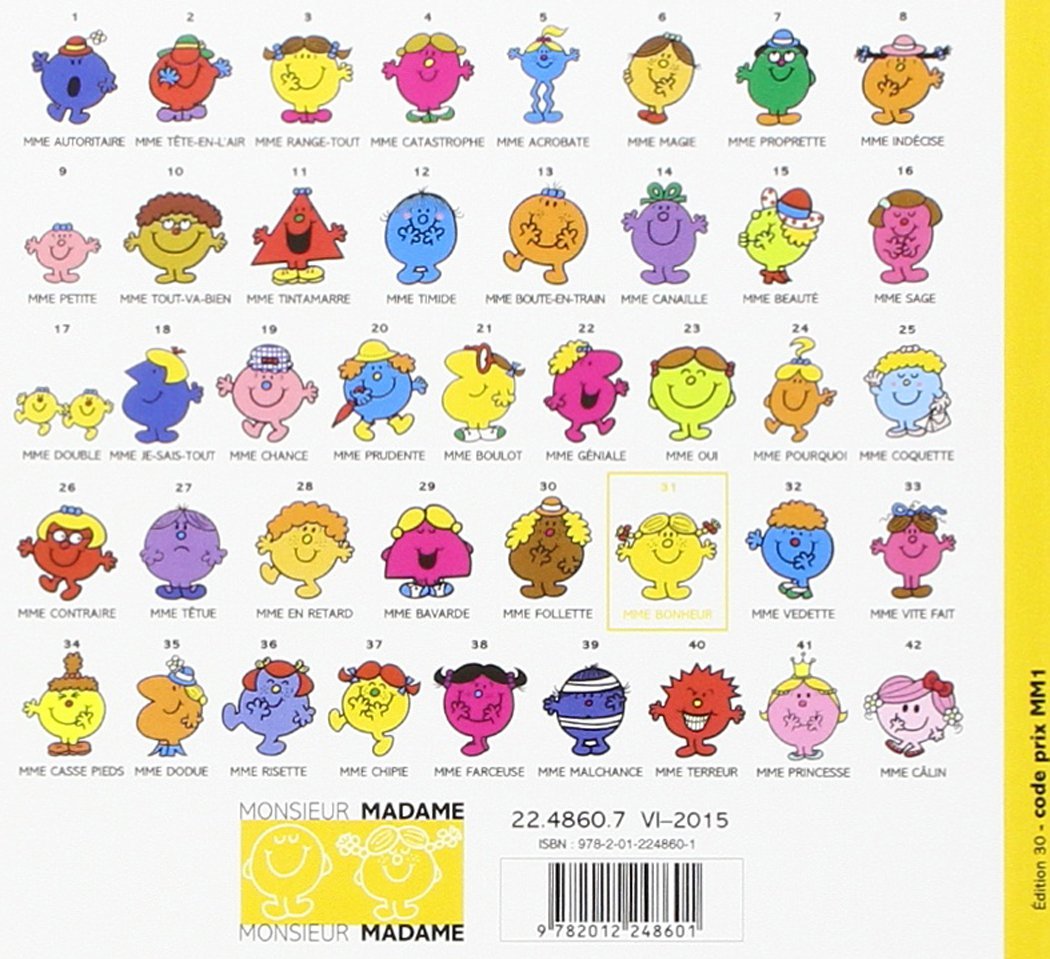 Livre Mme Bonheur - Roger Hargreaves (Livre d'occasion) - ISBN 2012248608