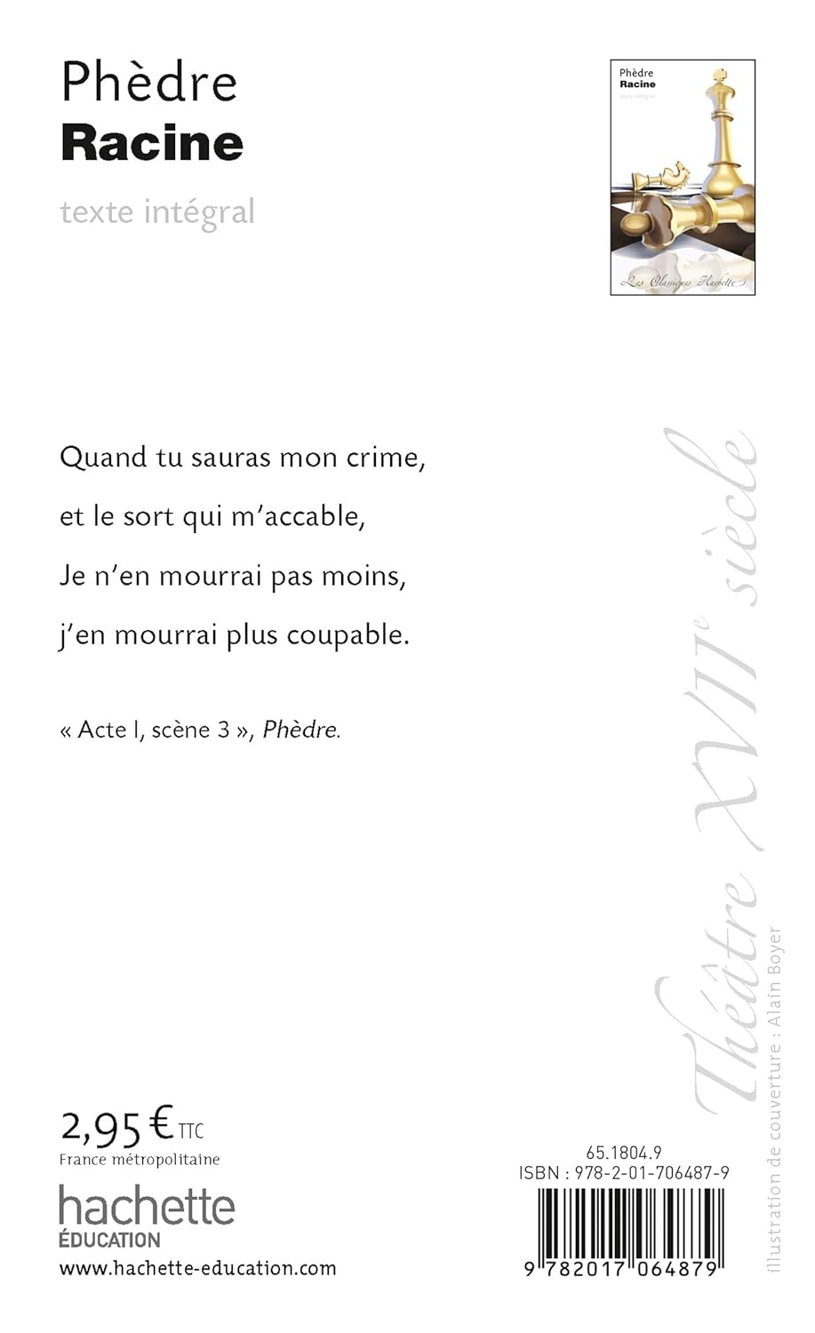 Livre Phèdre - Racine (Livre d'occasion) - ISBN 2017064874