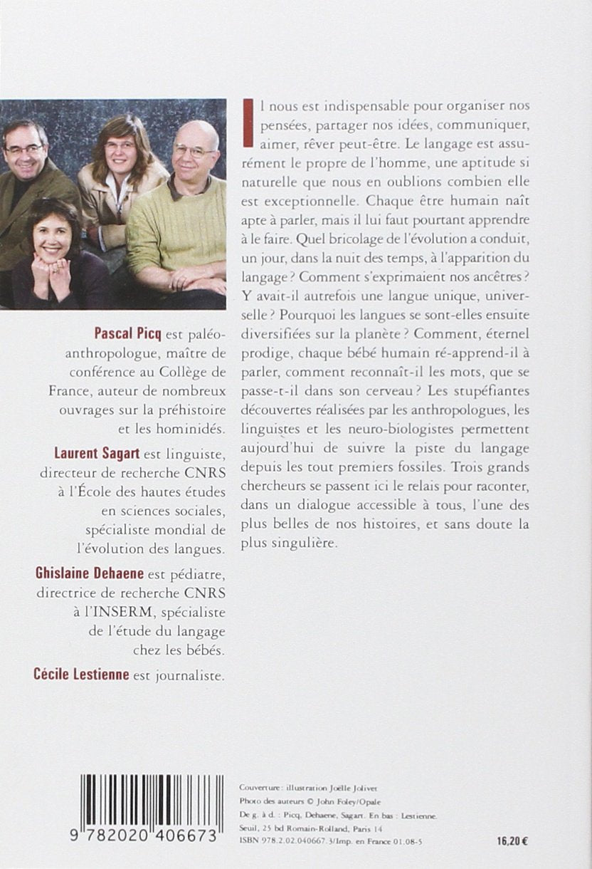Livre La plus belle histoire du langage - Pascal Picq (Livre d'occasion) - ISBN 2020406675