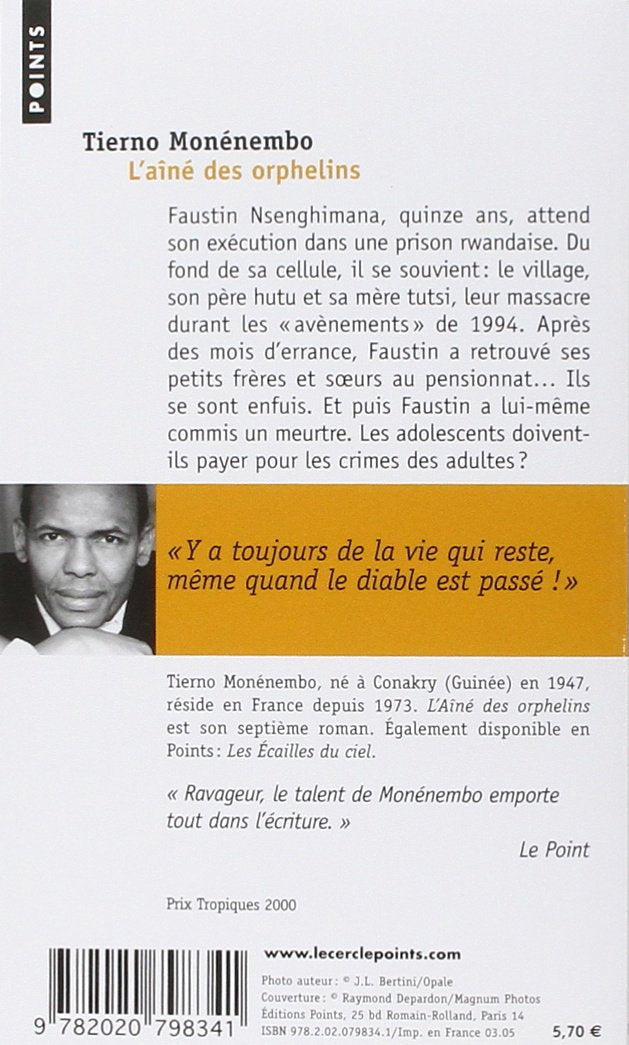 Livre L'aîné des orphelins - Tierno Monénembo (Livre d'occasion) - ISBN 2020798344