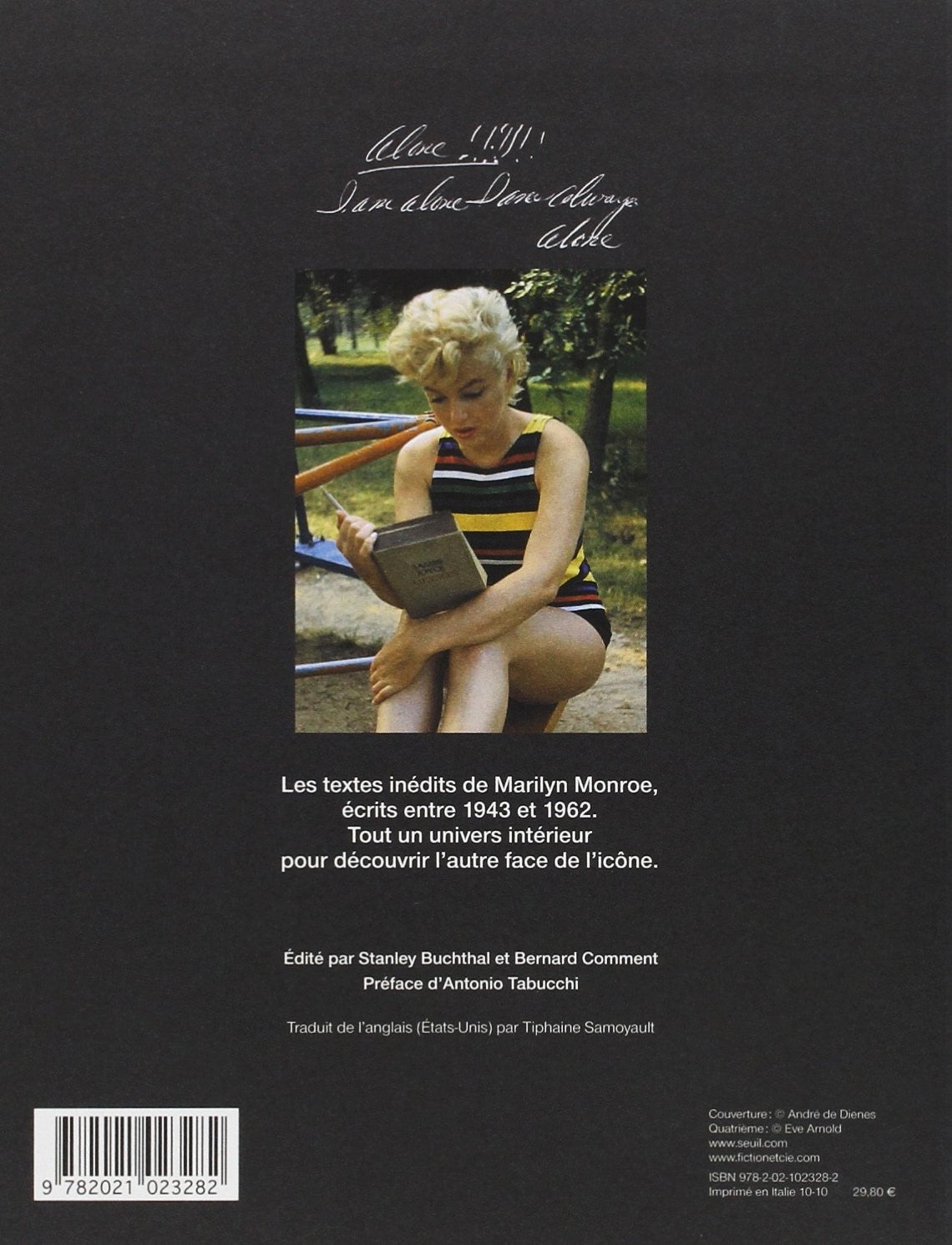 Livre Fragments : Poèmes, écrits intimes, lettres - Marilyn Monroe (Livre d'occasion) - ISBN 2021...
