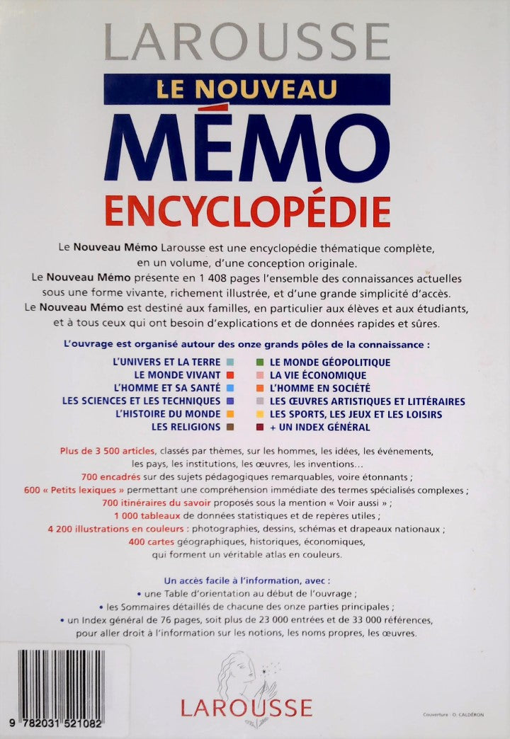 Livre Encyclopédie: Le nouveau mémo - Collectif (Livre d'occasion) - ISBN 203152108X