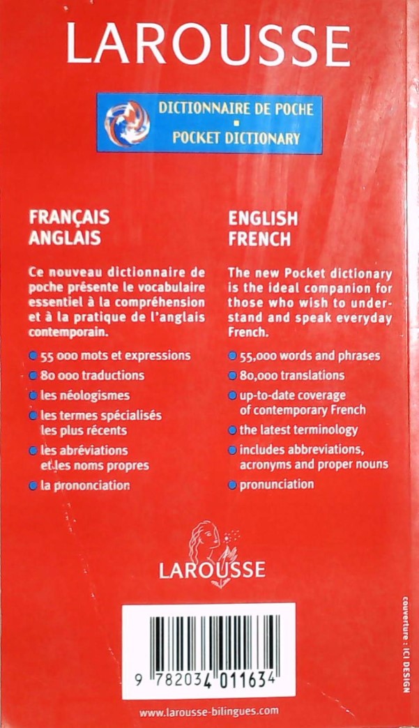 Livre Larousse Dictionnaire de poche Français-anglais Anglais-français - Collectif (Livre d'occas...