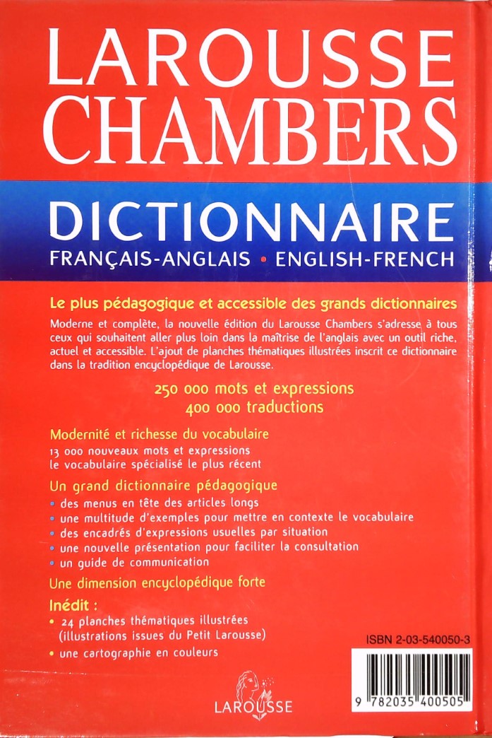 Livre Larousse Chambers Advanced Dictionary English-French - French-English - Marc Chabrier (Livr...