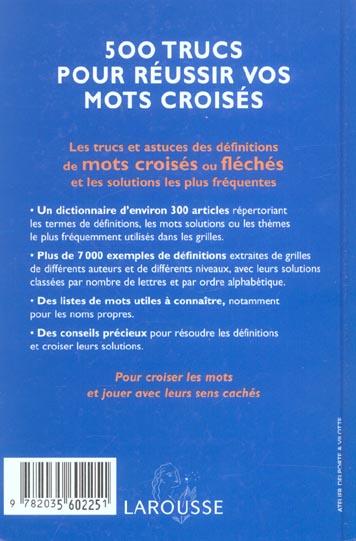 Livre 500 trucs pour réussir vos mots croisés (Livre d'occasion) - ISBN 2035602254