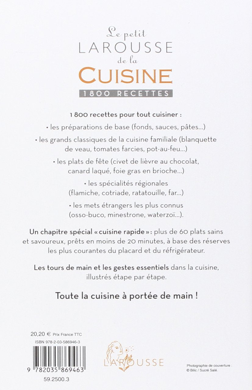 Livre Le Petit Larousse de la cuisine : 1800 Recettes - Collectif (Livre d'occasion) - ISBN 20358...