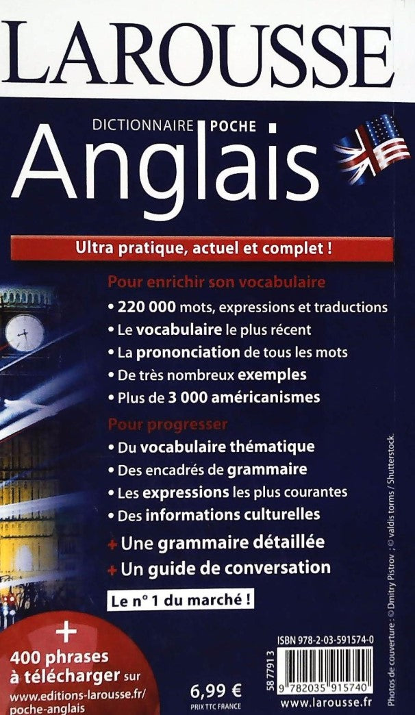 Livre Dictionnaire Poche Larousse Anglais-Français - Collectif (Livre d'occasion) - ISBN 2035915740