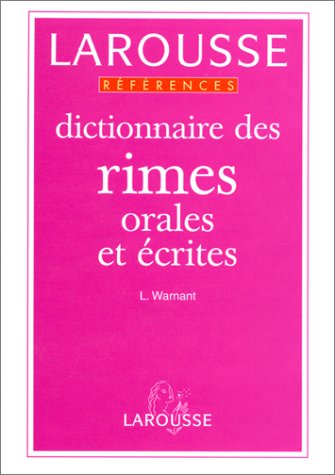 Livre Dictionnaire des rimes orales et écrites (Livre d'occasion) - ISBN 2037102380