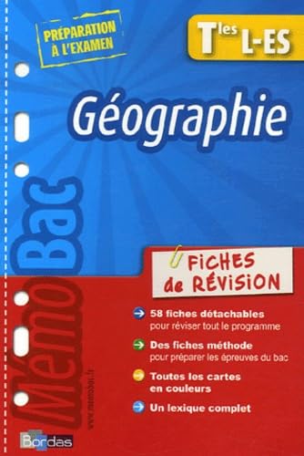 Livre Memobac Géographie : Fiches de révision - Collectif (Livre d'occasion) - ISBN 2047309506