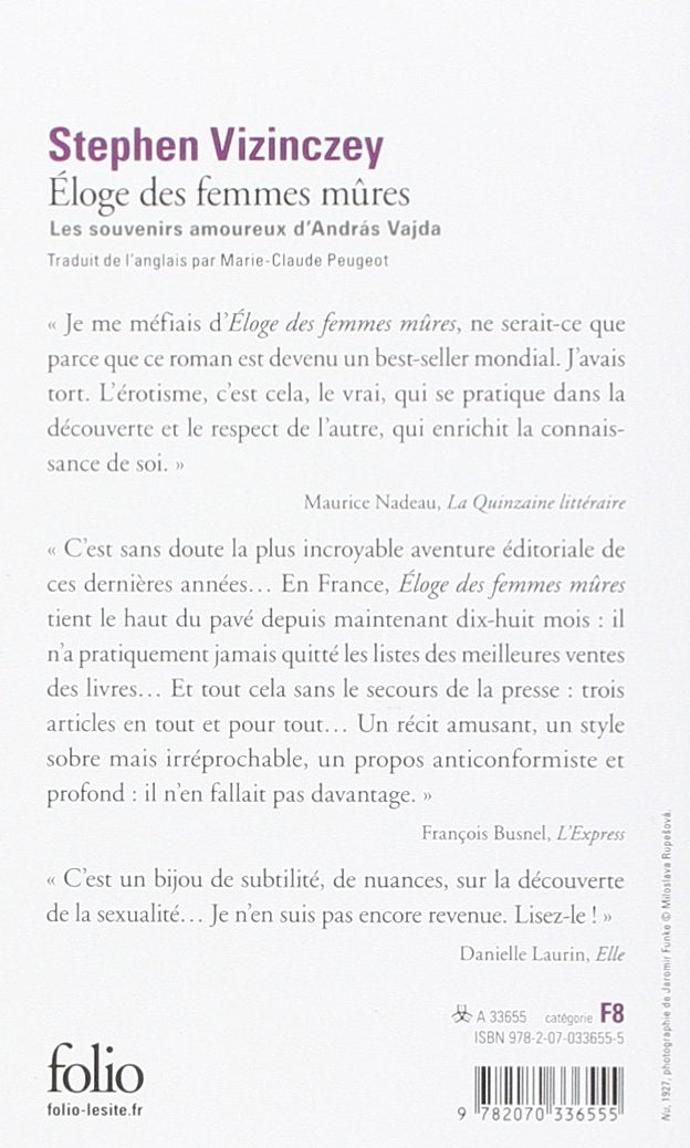 Livre Éloge des femmes mûres (Steph Vizinczey) (Livre d'occasion) - ISBN 2070336557
