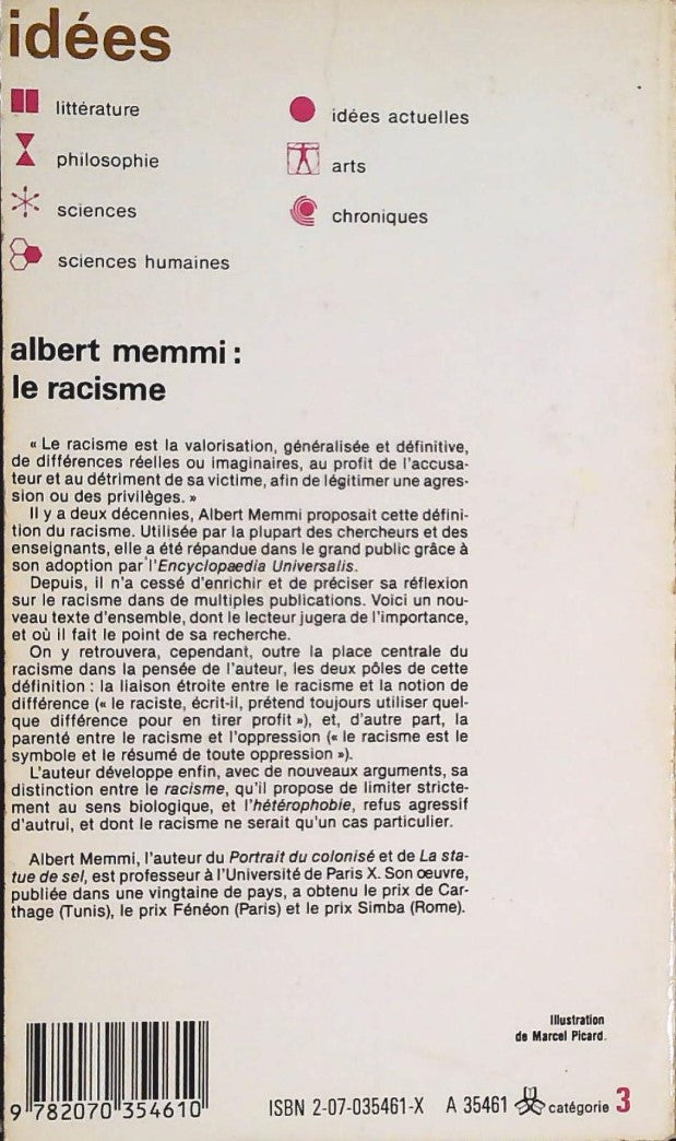 Le racisme : Description, définition, traitement (Albert Memmi)