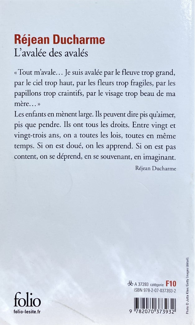 Livre L'avalée des avalés - Réjean Ducharme (Livre d'occasion) - ISBN 2070373932