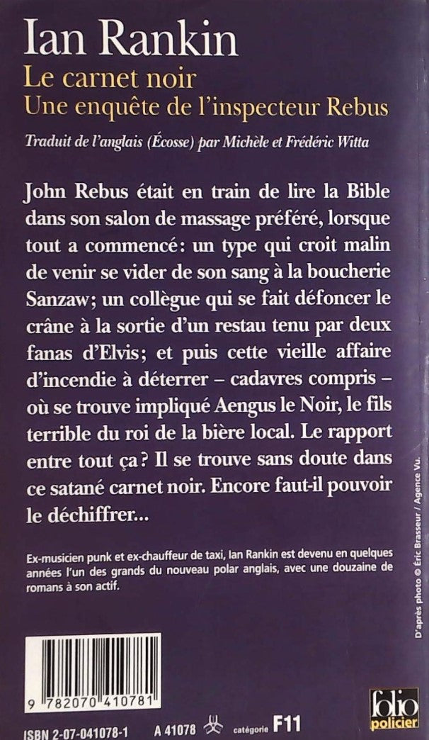 Livre Le carnet noir (Ian Rankin) (Livre d'occasion) - ISBN 2070410781