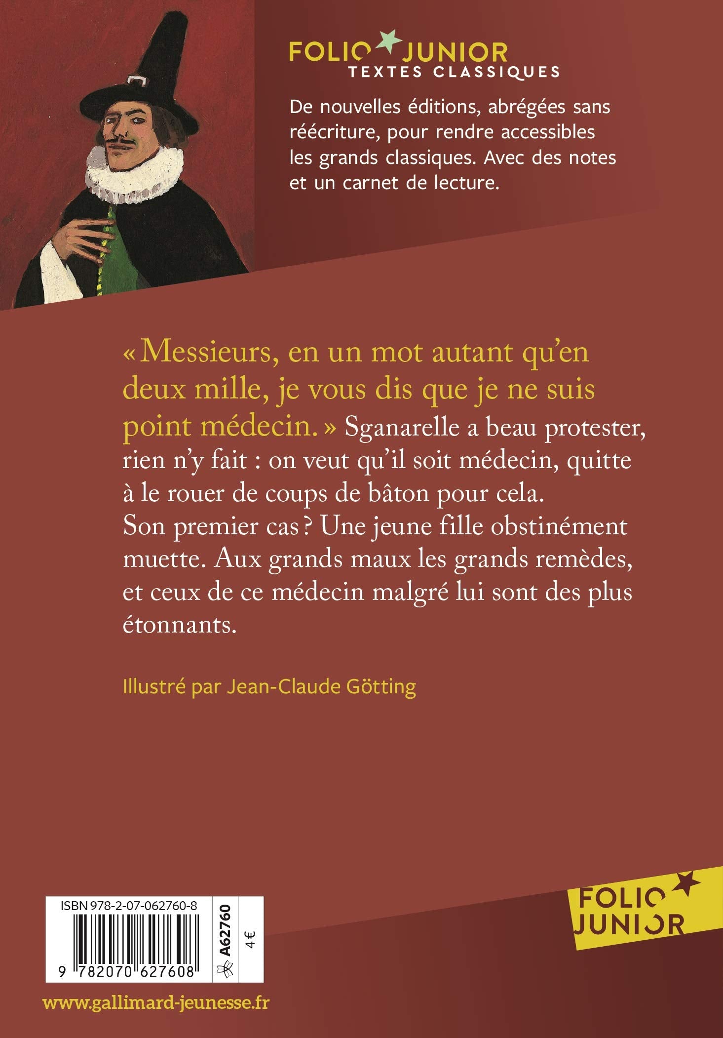Livre Le médecin malgré lui - Molière (Livre d'occasion) - ISBN 2070627608