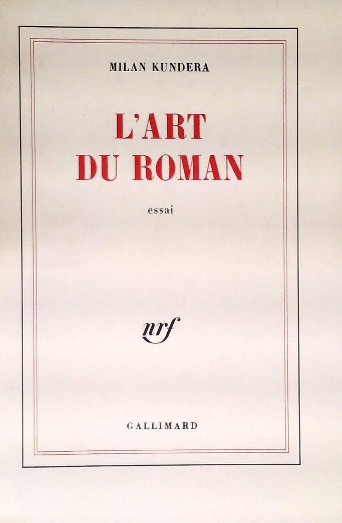 Livre ISBN 2070708152 L'art du roman (Milan Kundera)