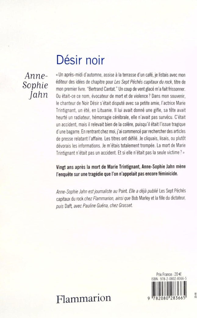Livre Désir noir - Anne-Sophie Jahn (Livre neuf) - ISBN 2080283669