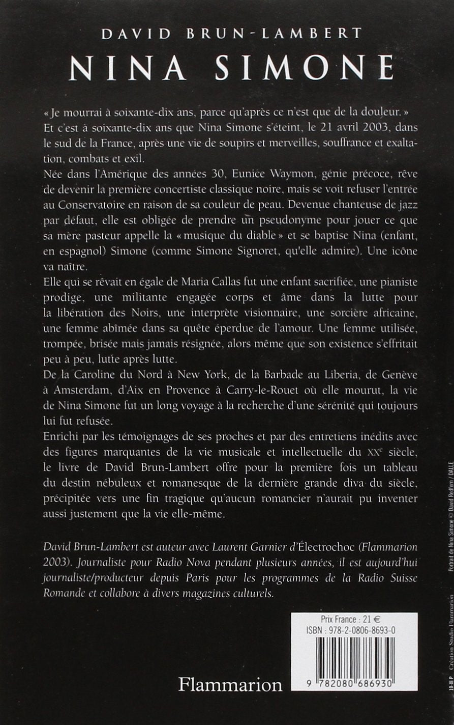 Livre Nina Simone - David Brun-Lambert (Livre d'occasion) - ISBN 2080686933