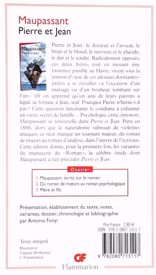 Livre Pierre et Jean - Guy de Maupassant (Livre d'occasion) - ISBN 2080713116